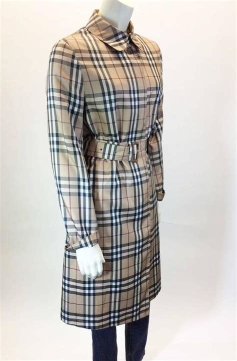 plaid burberry raincoat|Burberry plaid wool coat women.